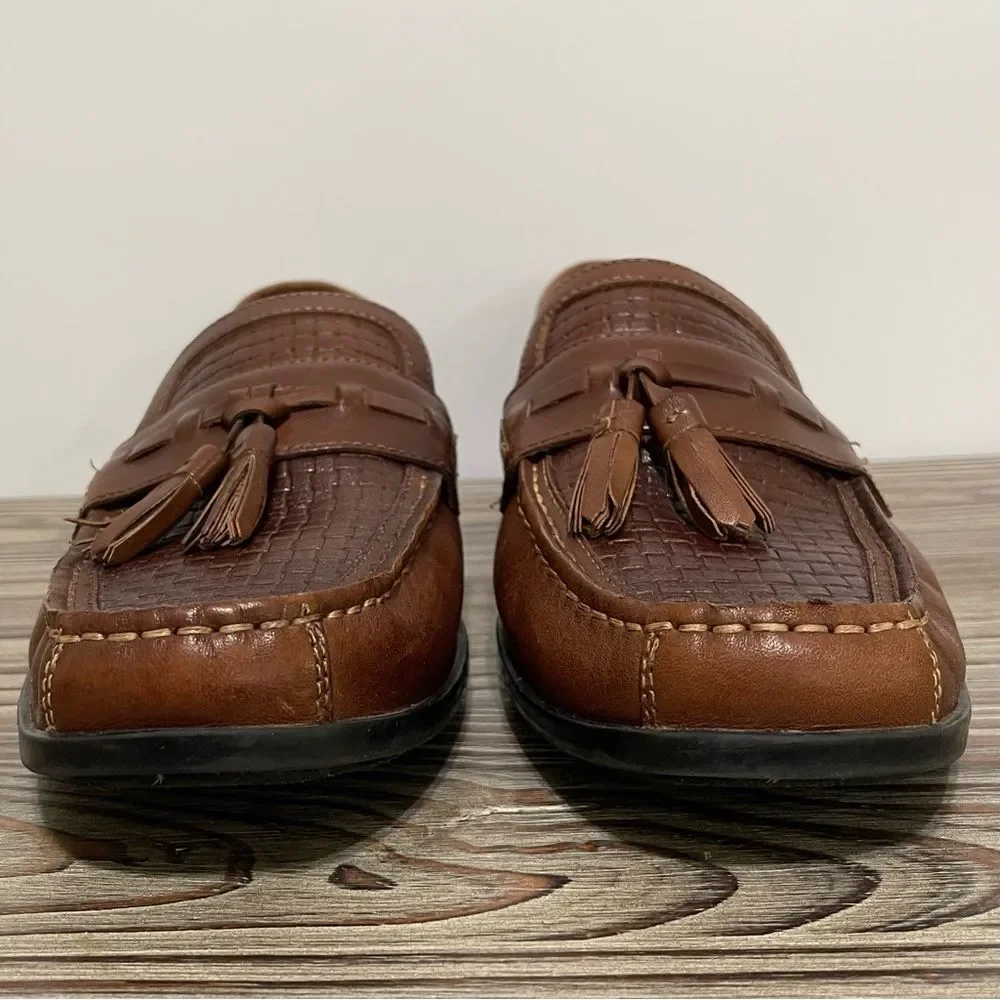 Dockers Memory Foam Brown Leather Loafer Men 10M Comfort Office Business Casual